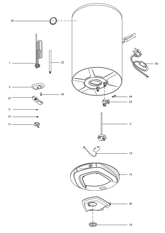 Запчасти Ariston ABS PLT 65 V SLIM купить в Новосибирске